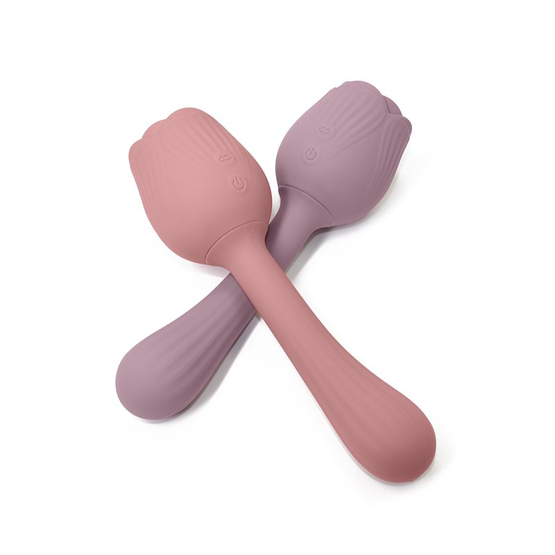 Вибратор в форме тюльпана с вакуумной стимуляцией Sweet Em Velvet Lure Розовый вид 10