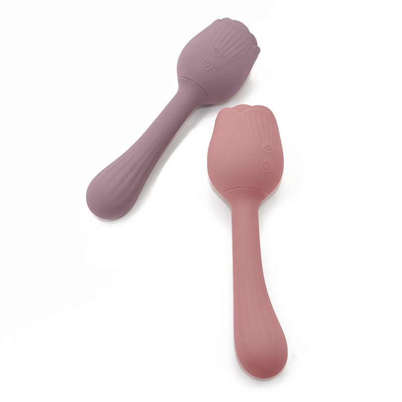 Вибратор в форме тюльпана с вакуумной стимуляцией Sweet Em Velvet Lure Розовый вид 11