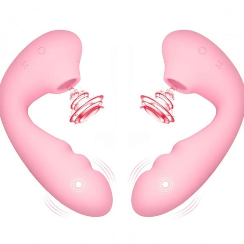 Вибратор вакуумный с двойной стимуляцией BeYourLover Tara X на пульте управления, розовый вид 4