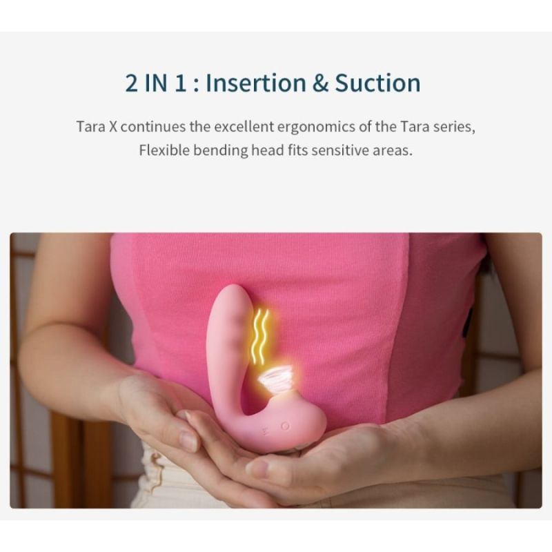 Вібратор вакуумний з подвійною стимуляцією BeYourLover Tara X на пульті керування, рожевий вид 9