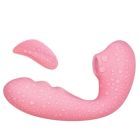 Вибратор вакуумный с двойной стимуляцией BeYourLover Tara X на пульте управления, розовый вид 3