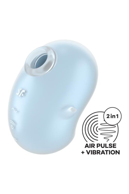 Вібратор вакуумний стимулятор Satisfyer Cutie Ghost блакитний, 9.1 см вид 2