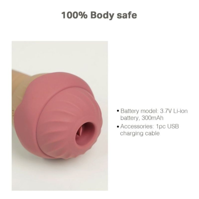 Вибратор и вакуумный стимулятор с язычком Sweet Em 0067F в форме мороженого вид 7