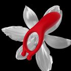 Вибрационное эрекционное кольцо Every Night Toys с отростком для стимуляции клитора, красное вид 3