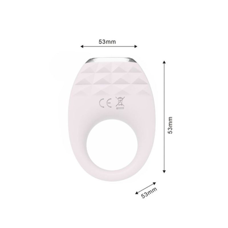 Вибрационное эрекционное кольцо Every Night Toys с подсветкой, белое вид 5