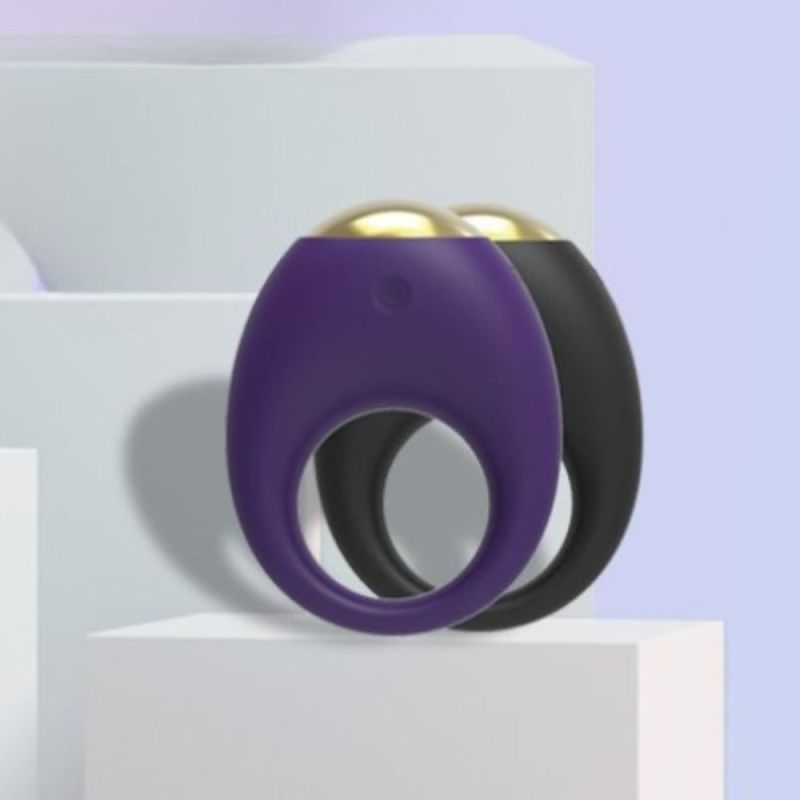 Вибрационное эрекционное кольцо Every Night Toys со светодиодом и 7 режимами вибрации, фиолетовый вид 5