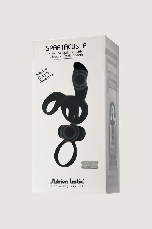 Вібро-насадка на пеніс та мошонку Adrien Lastic Spartacus R чорна вид 5