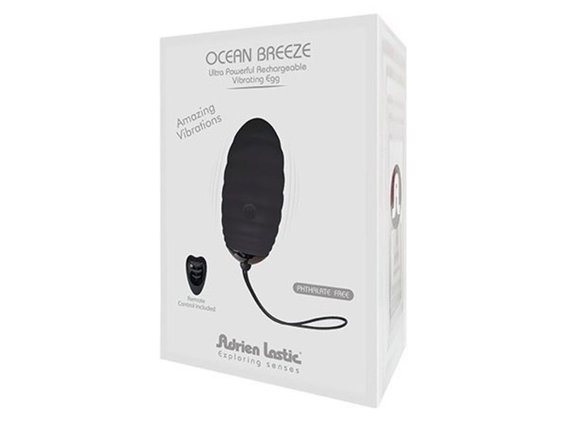 Віброяйце Adrien Lastic Ocean Breeze 2.0 з пультом управління, чорне вид 3