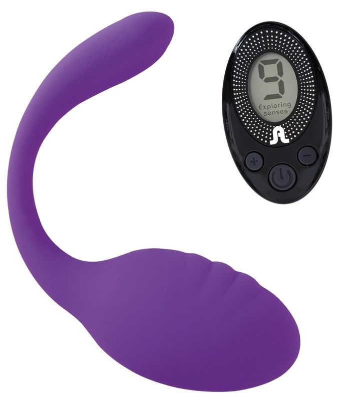 Віброяйце з дистанційним пультом керування Adrien Lastic Smart Dream силіконове, фіолетове вид 3
