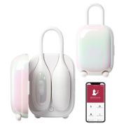 Виброяйцо и вакуумный стимулятор для клитора 2 в1 BeYourLover Magic Suitcase в зарядном кейсе, белый