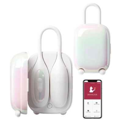 Виброяйцо и вакуумный стимулятор для клитора 2 в1 BeYourLover Magic Suitcase в зарядном кейсе, белый