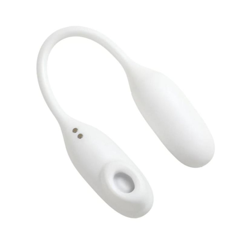 Виброяйцо и вакуумный стимулятор для клитора 2 в1 BeYourLover Magic Suitcase в зарядном кейсе, белый вид 5