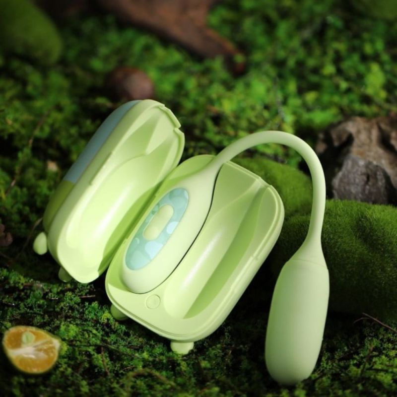 Виброяйцо и вакуумный стимулятор для клитора 2в1 BeYourLover Magic Suitcase в зарядном кейсе, зеленый вид 12