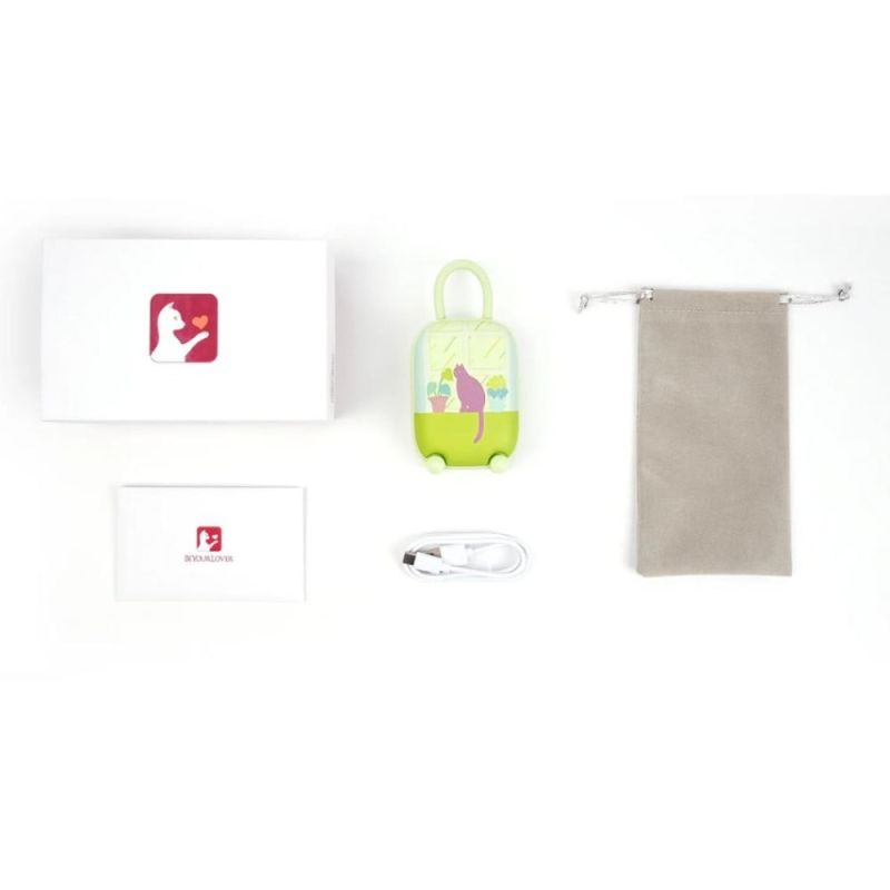 Виброяйцо и вакуумный стимулятор для клитора 2в1 BeYourLover Magic Suitcase в зарядном кейсе, зеленый вид 10