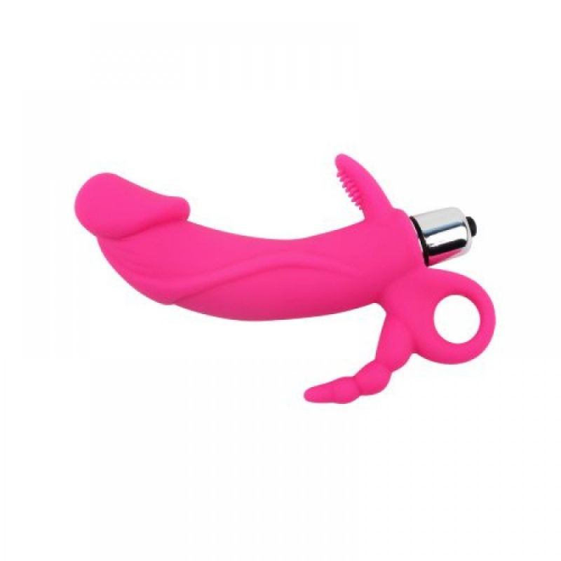 Вибромассажер для тройной стимуляции рельефный Chisa Sweet Breeze Triple Targets, розовый вид 4