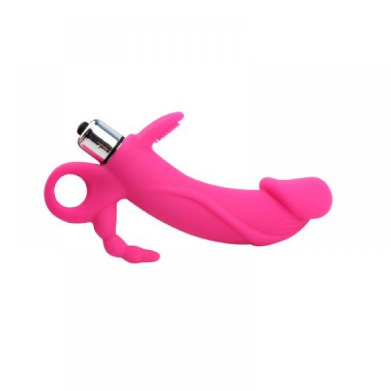 Вибромассажер для тройной стимуляции рельефный Chisa Sweet Breeze Triple Targets, розовый вид 6