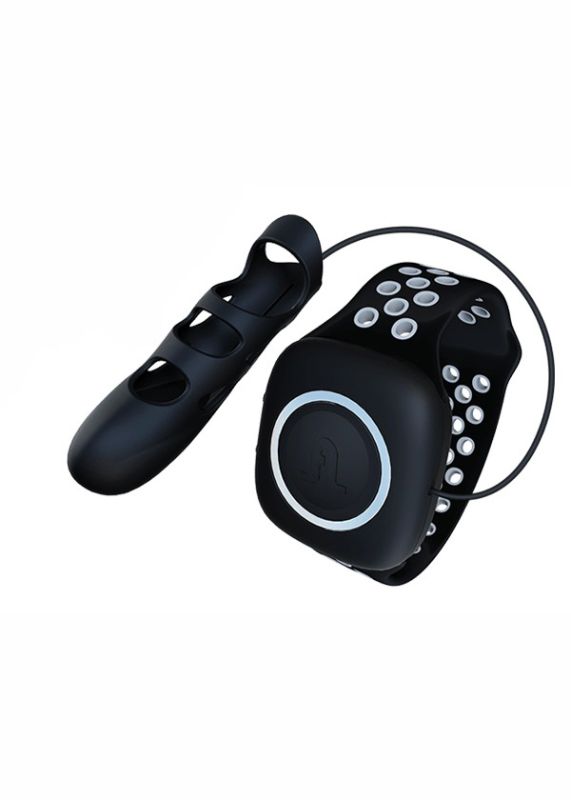 Вібронасадка на палець з браслетом Adrien Lastic чорно-сірий, розмір L вид 2