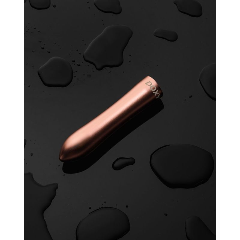 Віброкуля DOXY Rechargeable Vibrator з металевим чохлом-колбою, рожева вид 6