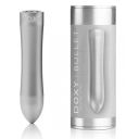 Вибропуля DOXY с металлическим чехлом-колбой, серебристая