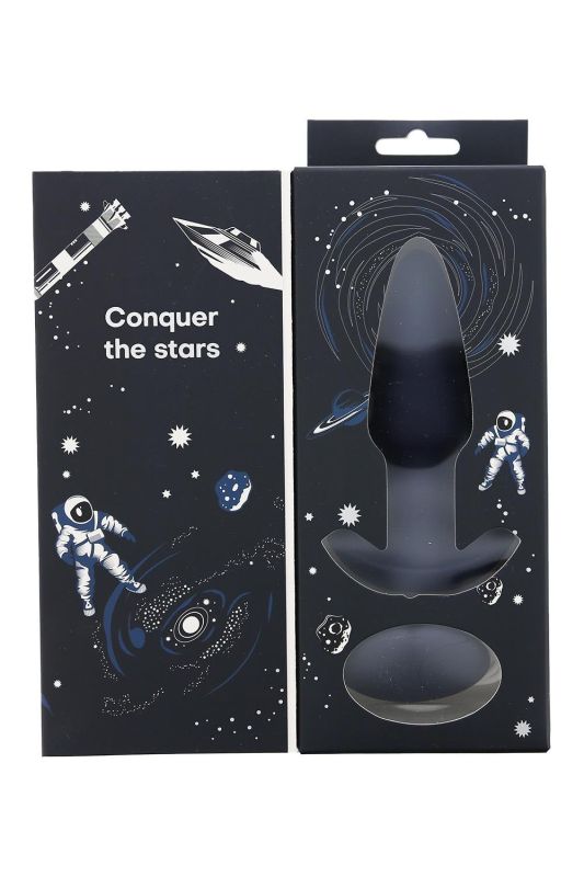 Вибрирующая анальная пробка Dream Toys Startroopers Pluto с пультом управления, черная вид 12