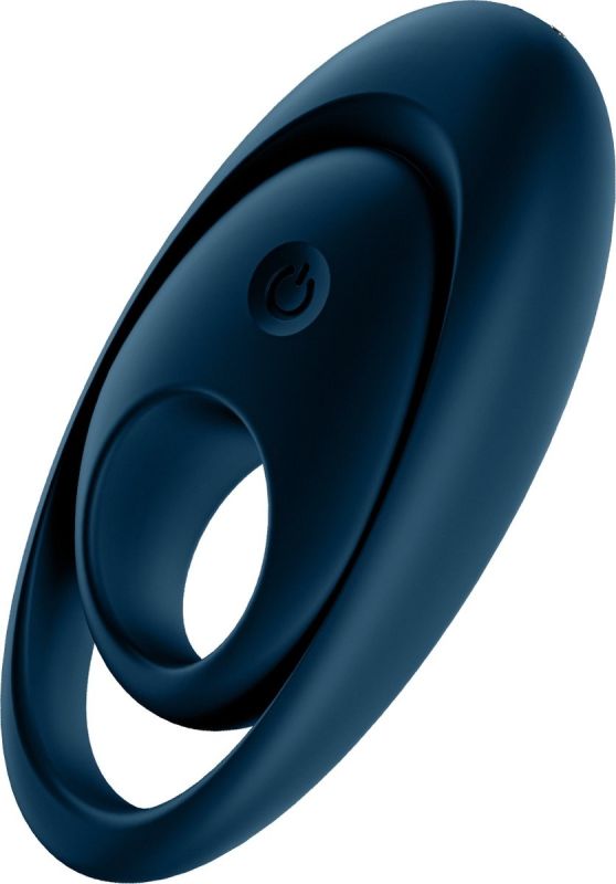 Кільце, що вібрує, для пеніса Satisfyer Glorious Duo зі стимуляцією яєчок і клітора, синє вид 2
