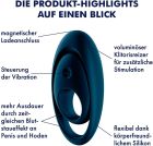 Кільце, що вібрує, для пеніса Satisfyer Glorious Duo зі стимуляцією яєчок і клітора, синє вид 7