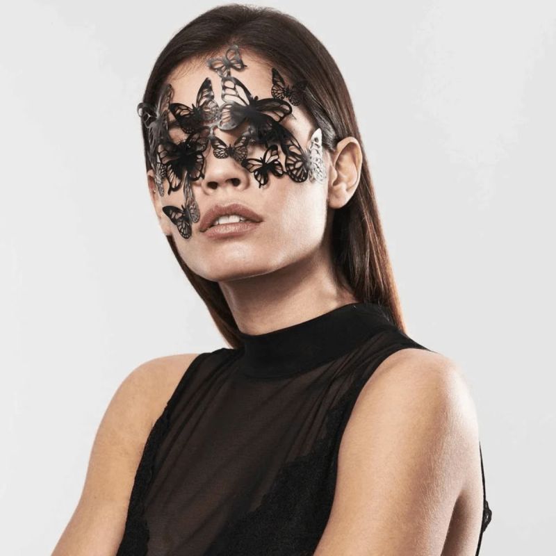 Виниловая маска SYBILLE от Bijoux Indiscrets, черная вид 4