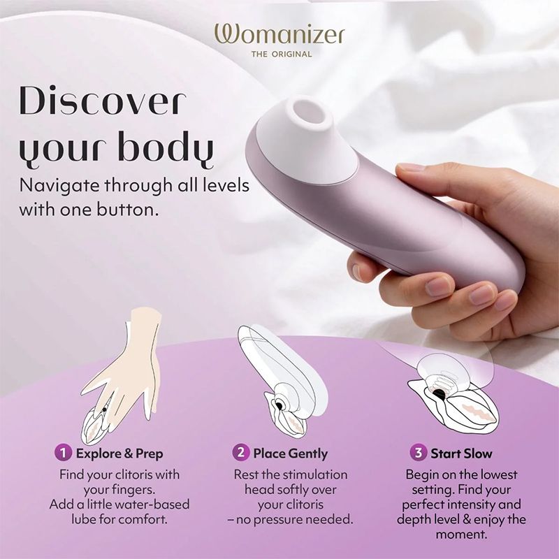 Вакуумний кліторальний стимулятор Womanizer PRO Pleasure Air Pro, Lilac вид 4