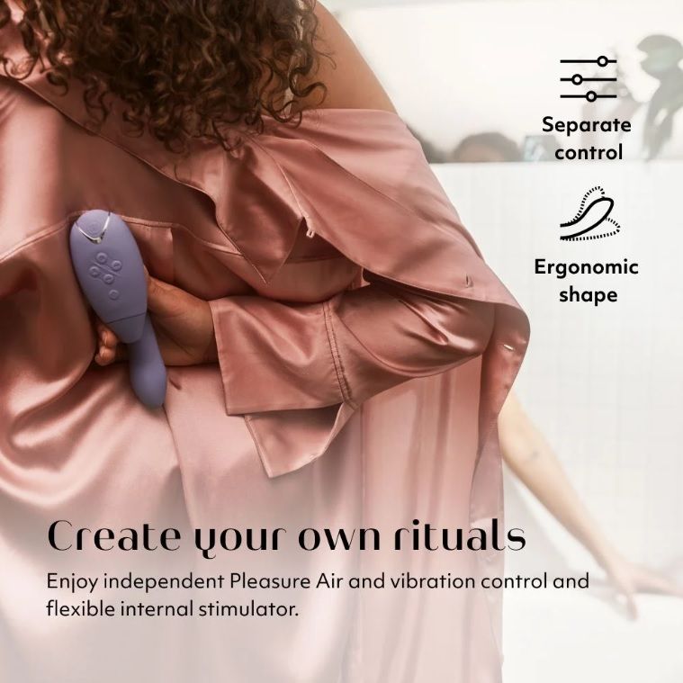 Інноваційний безконтактний вібратор-стимулятор Womanizer Duo 2 Lilac вид 6