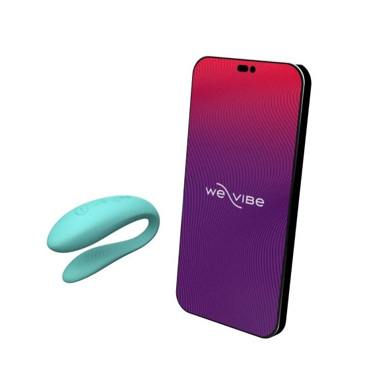 Інноваційний смарт-вібратор для пар Sync Lite We-Vibe, силіконовий, м'ятний вид 3