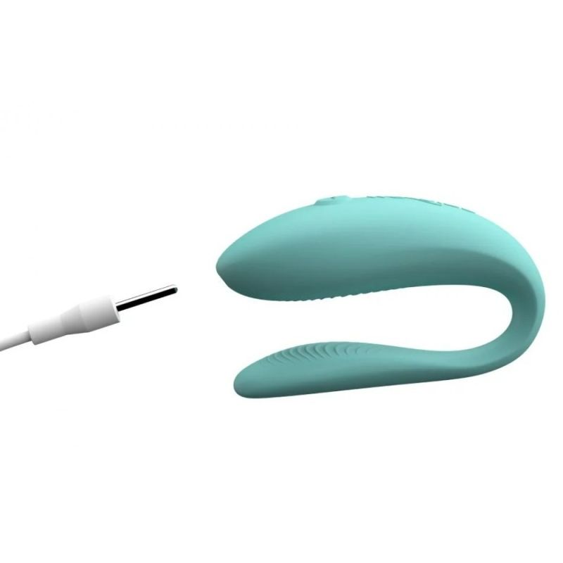 Інноваційний смарт-вібратор для пар Sync Lite We-Vibe, силіконовий, м'ятний вид 7