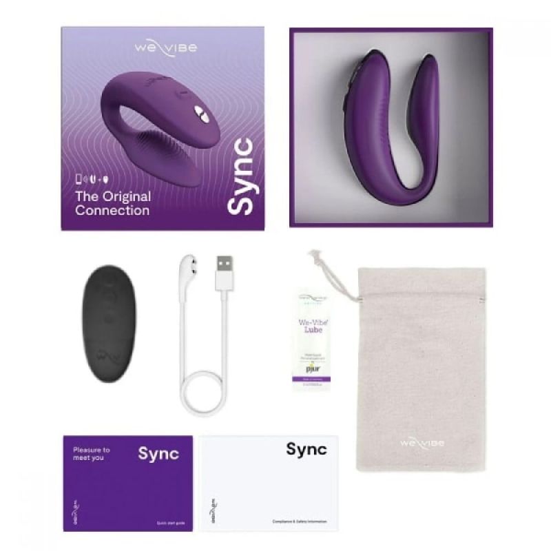 Інноваційний смарт-вібратор We Vibe Sync 2 Purple для пари, фіолетовий вид 12