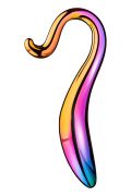 Выгнутый стеклянный фаллоимитатор Dream Toys Glamour Glass, разноцветный