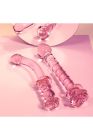 Изогнутый стеклянный розовый фаллоимитатор для точки G Dream Toys Glaze Glass с бутоном вид 6