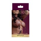 Зажимы-бабочки с кольцом Taboom Nipple Play Butterfly Clamps With Ring, серебристые вид 4
