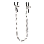 Зажимы на соски TABOOM Nipple Play Adjustable Clamps With Chain с серебристой цепочкой