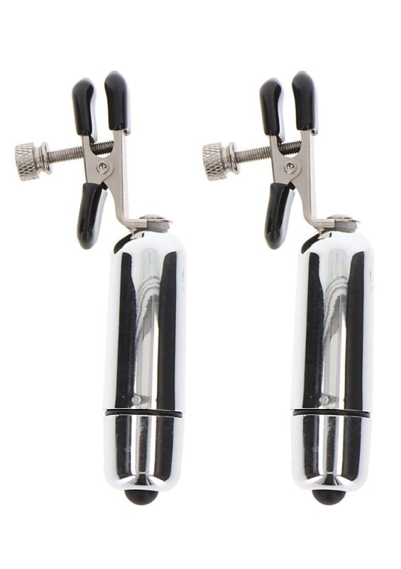 Затискачі на соски Taboom Nipple Play Adjustable Vibrating Clamps з вібрацією вид 6