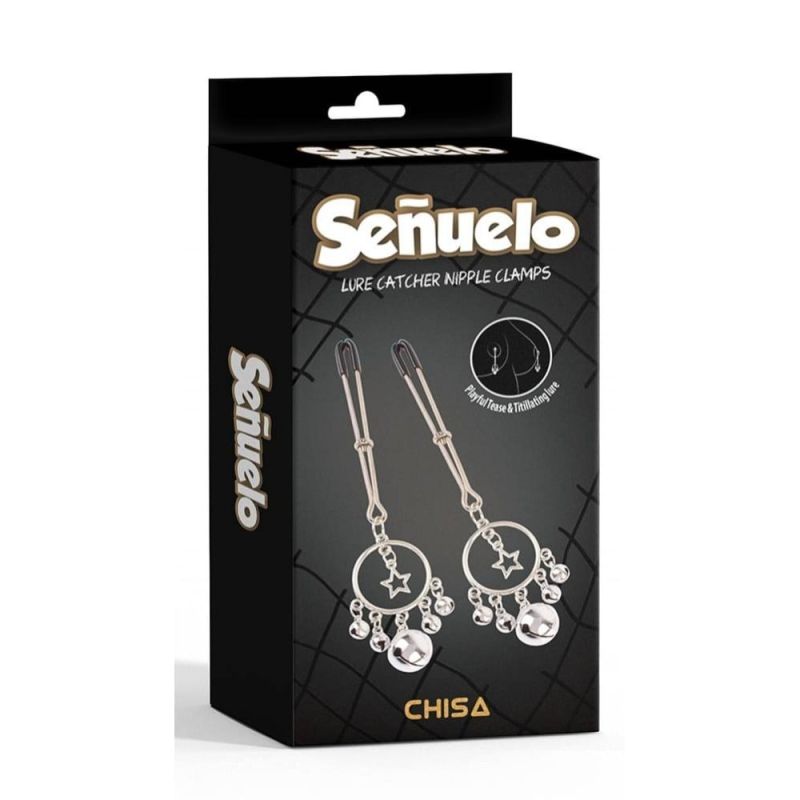 Затискачі на соски CHISA Senuelo Lure Catcher Nipple Clamps з намистинами вид 6
