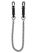 Зажимы на соски Taboom Nipple Play Heavy Duty Adjustable Clamps с черной цепочкой