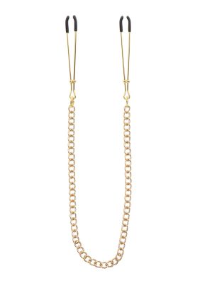 Затискачі на соски з ланцюжком Taboom Tweezers With Chain, золотисті