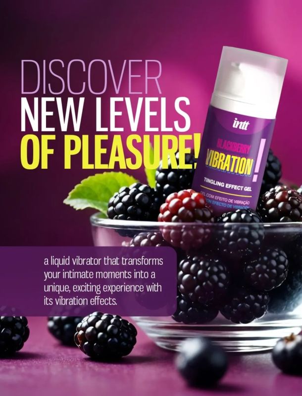 Жидкий вибратор Intt Vibration Blackberry с ароматом ежевики, 15 мл вид 6