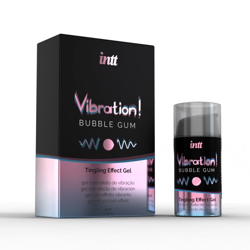 Жидкий вибратор Intt Vibration Bubble Gum со вкусом жевательной резинки, 15 мл вид 2