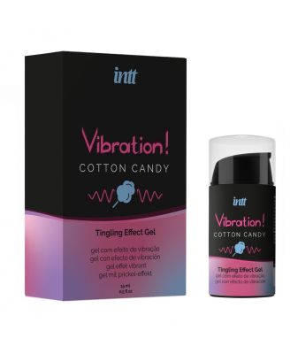Рідкий вібратор INTT Vibration Cotton Candy зі смаком солодкої вати, 15 мл
