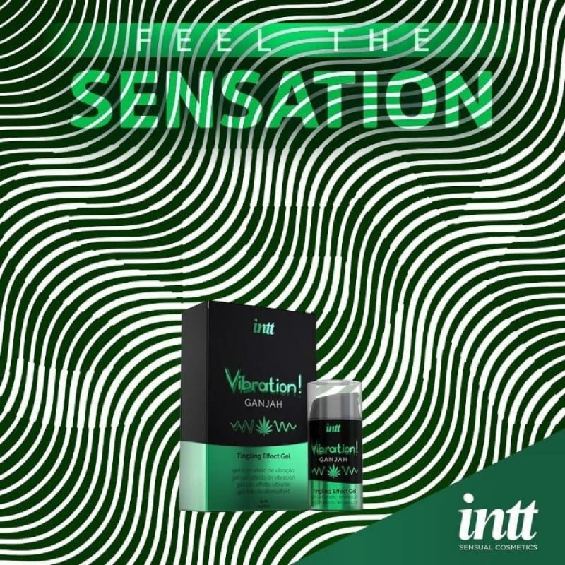 Жидкий вибратор с согревающим эффектом Intt Vibration Ganjah с ароматом конопли, 15 мл вид 3