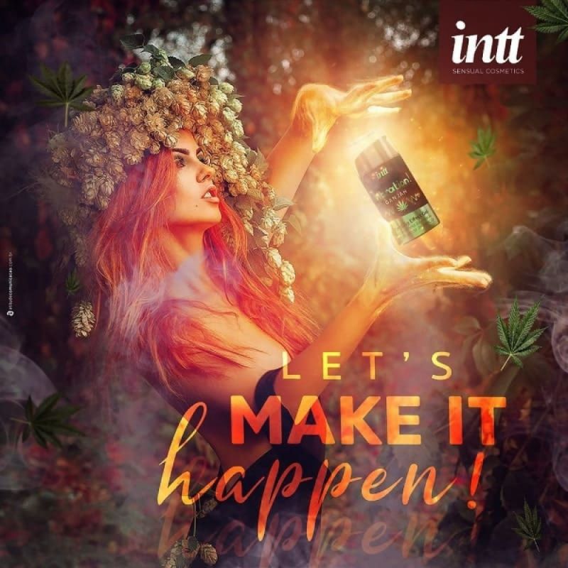 Рідкий вібратор зі зігрівальним ефектом Intt Vibration Ganjah та ароматом конопель, 15 мл вид 5