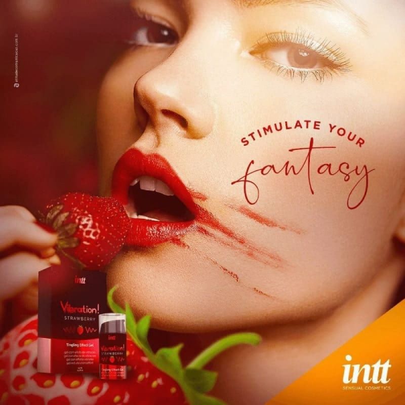 Жидкий вибратор Intt Vibration Strawberry со вкусом клубники, 15 мл вид 8