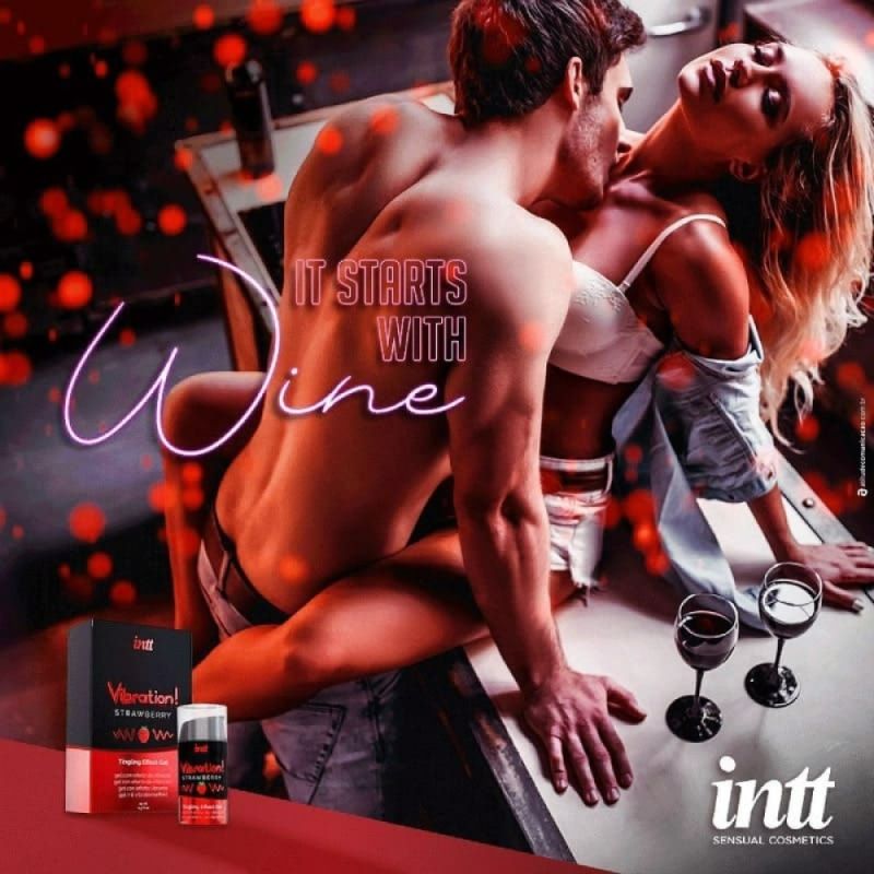 Жидкий вибратор Intt Vibration Strawberry со вкусом клубники, 15 мл вид 11