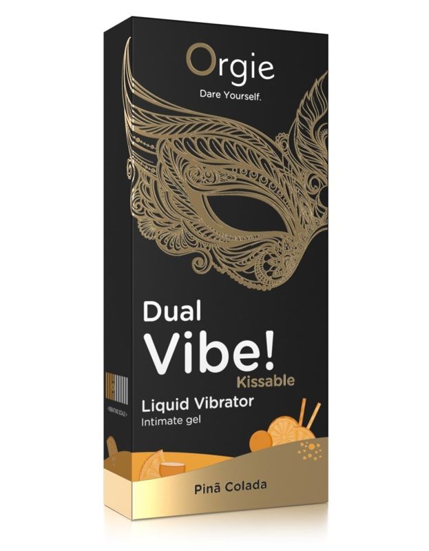 Жидкий вибратор Orgie DUAL VIBE! со вкусом коктейля Пина Колада, 15 мл вид 7